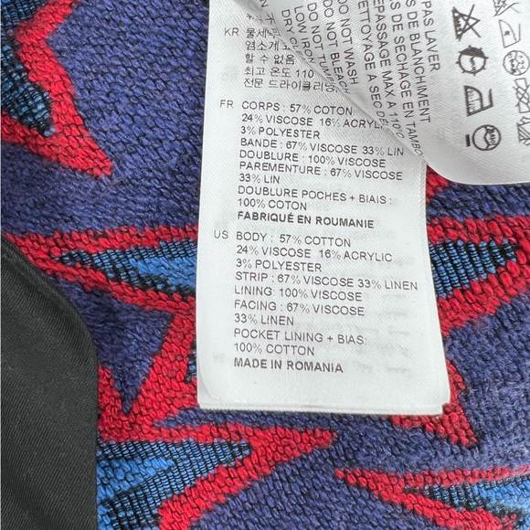 Sandro 4th of July Bristol Star Embroidered Crop Jacket Sz 36 - Picture 9 of 11